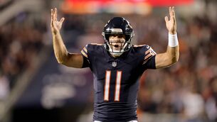 <p>Case Keenum of the Chicago Bears celebrates after a touchdown against the Philadelphia Eagles. Pic: Michael Reaves/Getty Images</p> <p>Case Keenum of the Chicago Bears celebrates after a touchdown against the Philadelphia Eagles. Pic: Michael Reaves/Getty Images</p>