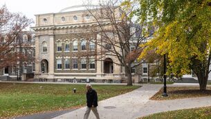 <p>A man walks through the Cornell University campus on November 3, 2023 in Ithaca, New York. Picture: Matt Burkhartt/Getty Images</p> <p>A man walks through the Cornell University campus on November 3, 2023 in Ithaca, New York. Picture: Matt Burkhartt/Getty Images</p>