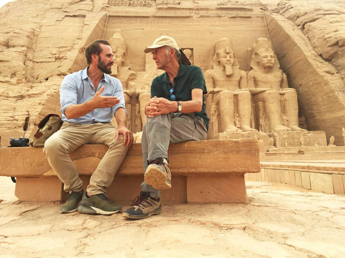 Joseph Fiennes and his uncle Ranulph Fiennes from his series Fiennes Return to the Nile. Picture: PA Joseph Fiennes and his uncle Ranulph Fiennes from his series Fiennes Return to the Nile. Picture: PA