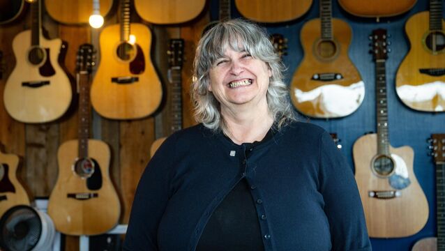 <p>Sheena Crowley runs the latest incarnation of Crowley’s Music Centre on Friar Street in Cork. Picture: Chani Anderson</p>