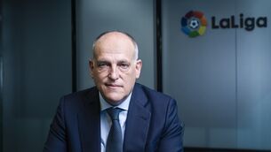 <p>LaLiga president Javier Tebas has called for Manchester City to face the strongest possible sanction available to the Premier League if they have breached financial rules. Pic: The Playbook/PA Wire.</p> <p>LaLiga president Javier Tebas has called for Manchester City to face the strongest possible sanction available to the Premier League if they have breached financial rules. Pic: The Playbook/PA Wire.</p>