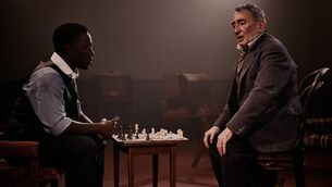 <p>Sheik Bah and Michael Glenn Murphy in Cyclone, part of Dublin Theatre Festival. Picture: Patricio Cassinoni</p> <p>Sheik Bah and Michael Glenn Murphy in Cyclone, part of Dublin Theatre Festival. Picture: Patricio Cassinoni</p>