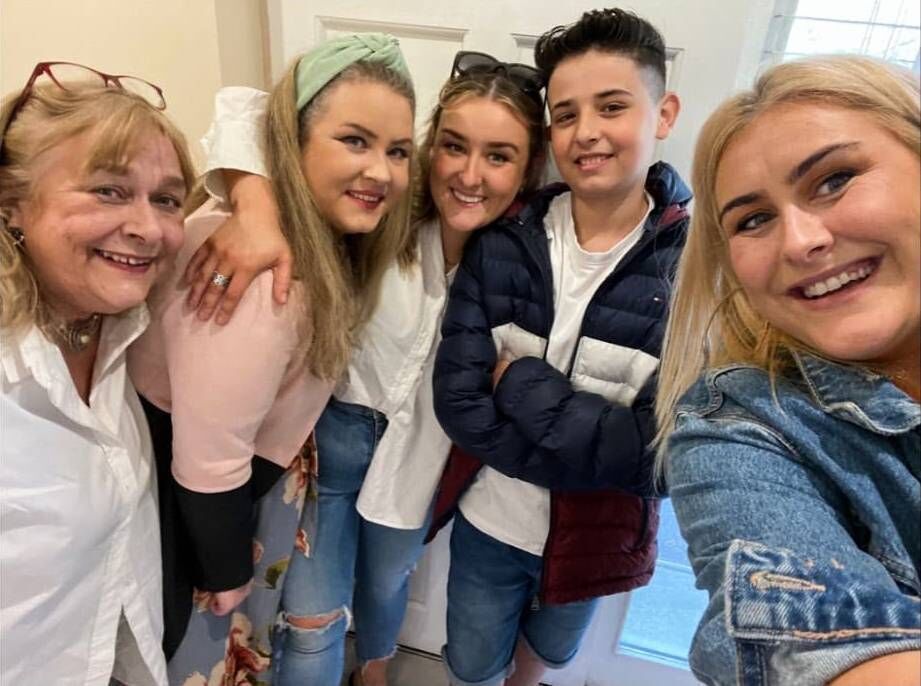Marian, Norma, Kate, and Amy Heeney with Fair after he returned to Ireland from Egypt. Marian, Norma, Kate, and Amy Heeney with Fair after he returned to Ireland from Egypt.