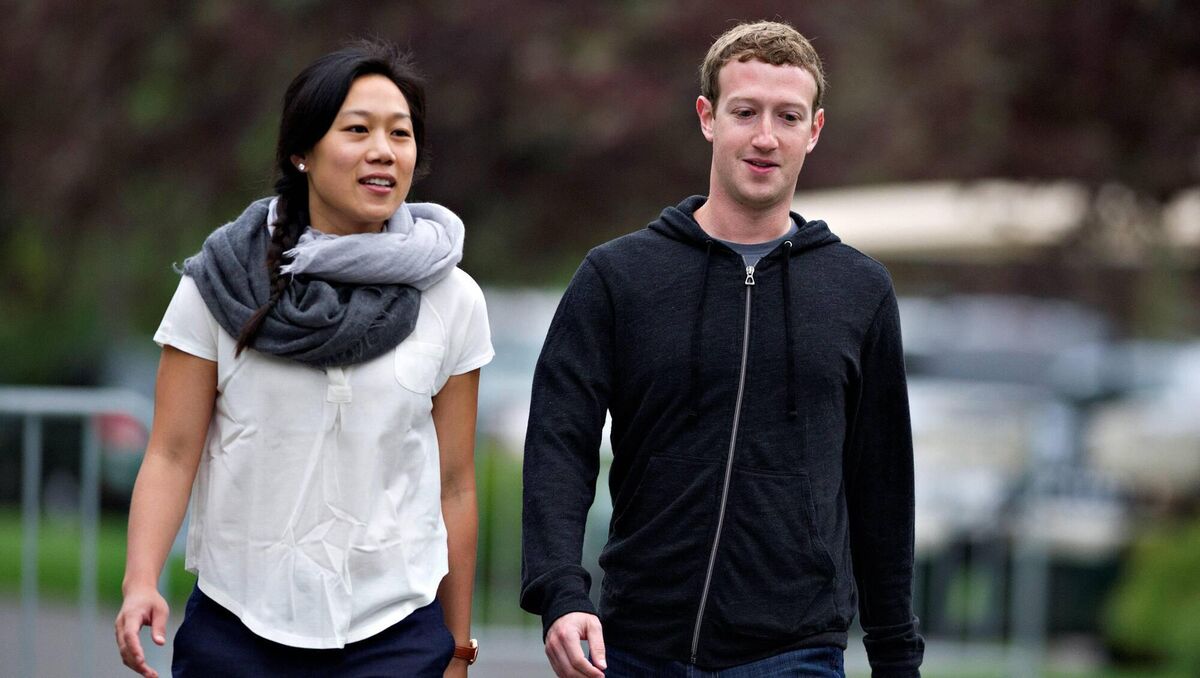 Mark Zuckerberg and his wife Priscilla Chan. File picture: Daniel Acker/Bloomberg