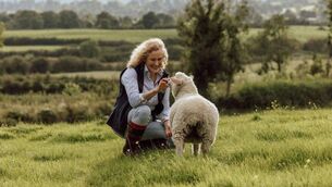 <p>Sandra Coote on her farm in Virginia, Co Cavan. </p>