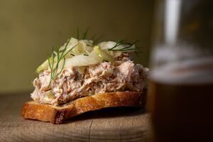 Smoked trout rillette with pickled fennel