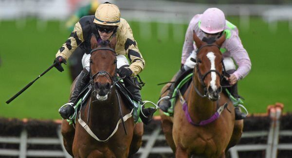 Nichols Canyon leads Faugheen to the line in the Morgiana Hurdle at Punchestown. Picture credit: Matt Browne / SPORTSFILE Nichols Canyon leads Faugheen to the line in the Morgiana Hurdle at Punchestown. Picture credit: Matt Browne / SPORTSFILE