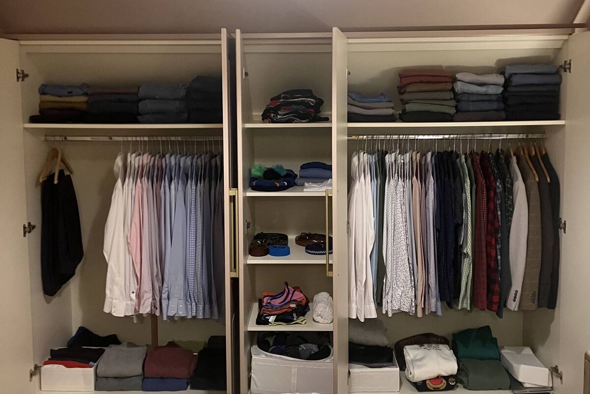 Fill your wardrobe and even your fridge to 70% capacity; otherwise the space won’t work properly for you, says Aidan. Fill your wardrobe and even your fridge to 70% capacity; otherwise the space won’t work properly for you, says Aidan.