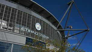 <p>A general view of the Etihad Stadium. Manchester City. Photo: Martin Rickett/PA Wire.</p>