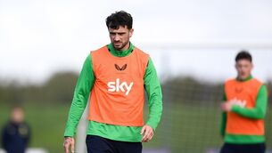 <p>Troy Parrott during the Republic of Ireland training session on Wednesday. Pic: Stephen McCarthy/Sportsfile</p> <p>Troy Parrott during the Republic of Ireland training session on Wednesday. Pic: Stephen McCarthy/Sportsfile</p>