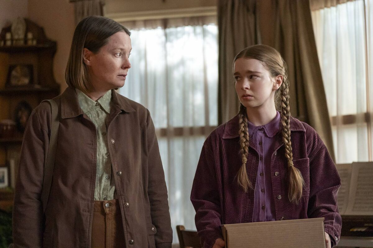 Samantha Sloyan as Margaret White and Summer H Howell as Carrie White in Carrie. Picture: Amazon Content Services LLC/Liane Hentscher. Samantha Sloyan as Margaret White and Summer H Howell as Carrie White in Carrie. Picture: Amazon Content Services LLC/Liane Hentscher.