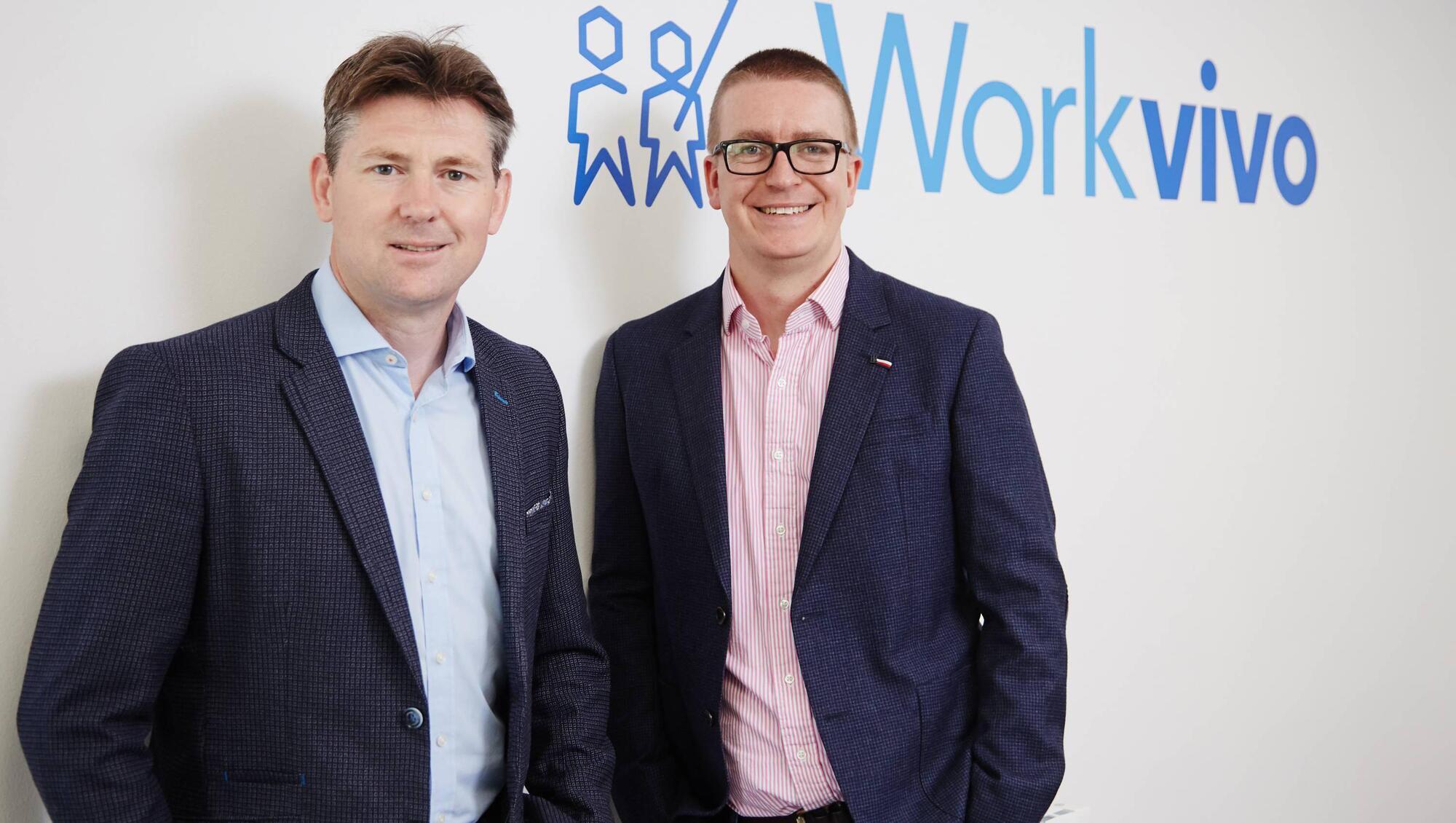 CEO and co-founder John Goulding, (left) and CTO and co-founder Joe Lennon (right)of Workvivo. Picture: Miki Barlok