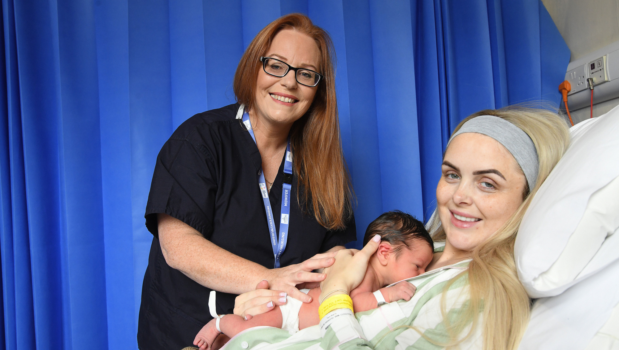 Lisa Carroll, clinical midwife specialist, assists Tara Walsh during skin-to-skin contact with baby Roman. Picture: Moya Nolan