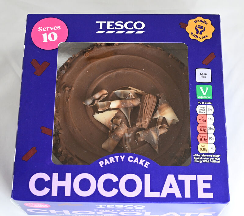 Tesco chocolate party cake. Picture: Larry Cummins Tesco chocolate party cake. Picture: Larry Cummins