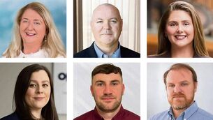 <p>New roles: (top row) Mairead Coulter, Tom Geraghty, Eva Gallagher; (bottom row) Eimear Dunne, Kevin Donlon, Eoin Weigel. </p> <p>New roles: (top row) Mairead Coulter, Tom Geraghty, Eva Gallagher; (bottom row) Eimear Dunne, Kevin Donlon, Eoin Weigel. </p>