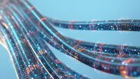 Concept image of cables and connections for data transfer in the digital world.3d rendering.