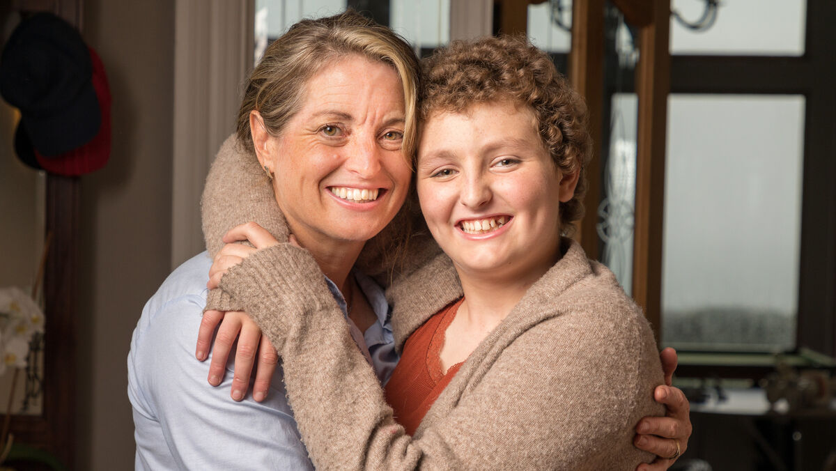 Cora Hayes and her daughter Elsie at home outside Kinsale, Co Cork. Picture: David Creedon