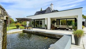 <p>Waterfall wall and koi pond at Entwood, Bailick Avenue, Midleton Co. Cork </p> <p>Waterfall wall and koi pond at Entwood, Bailick Avenue, Midleton Co. Cork </p>
