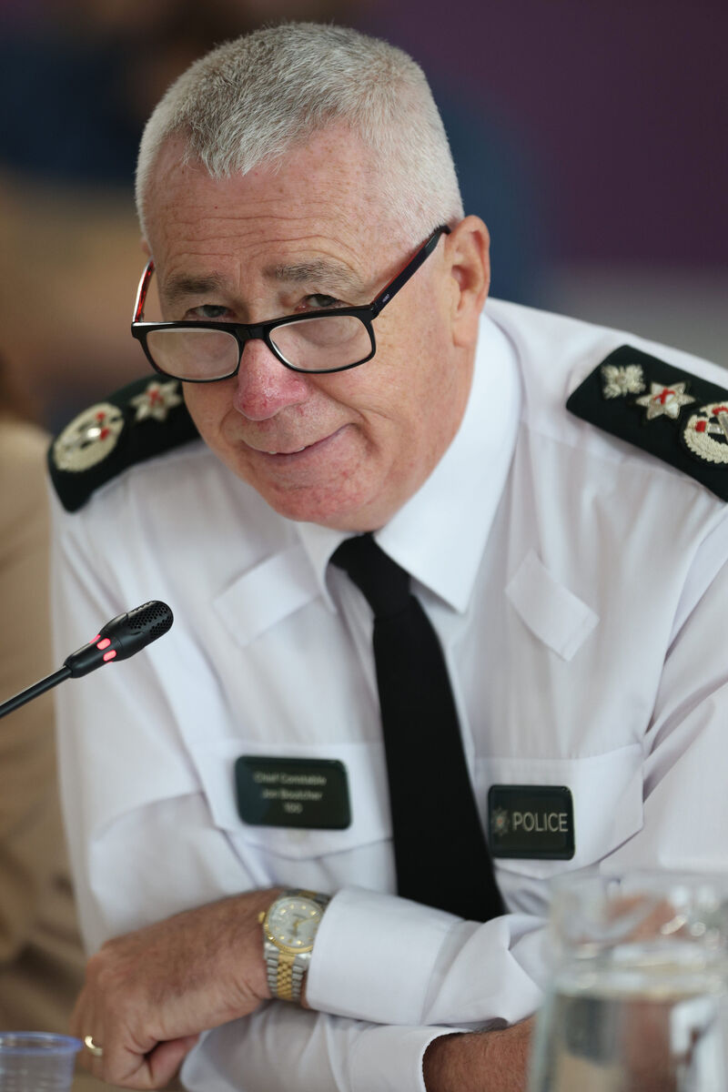 PSNI Chief Constable Jon Boutcher during a meeting of the Policing Board at the Gasworks in Belfast, as the Drumcree stand-off continues. Picture: PA PSNI Chief Constable Jon Boutcher during a meeting of the Policing Board at the Gasworks in Belfast, as the Drumcree stand-off continues. Picture: PA