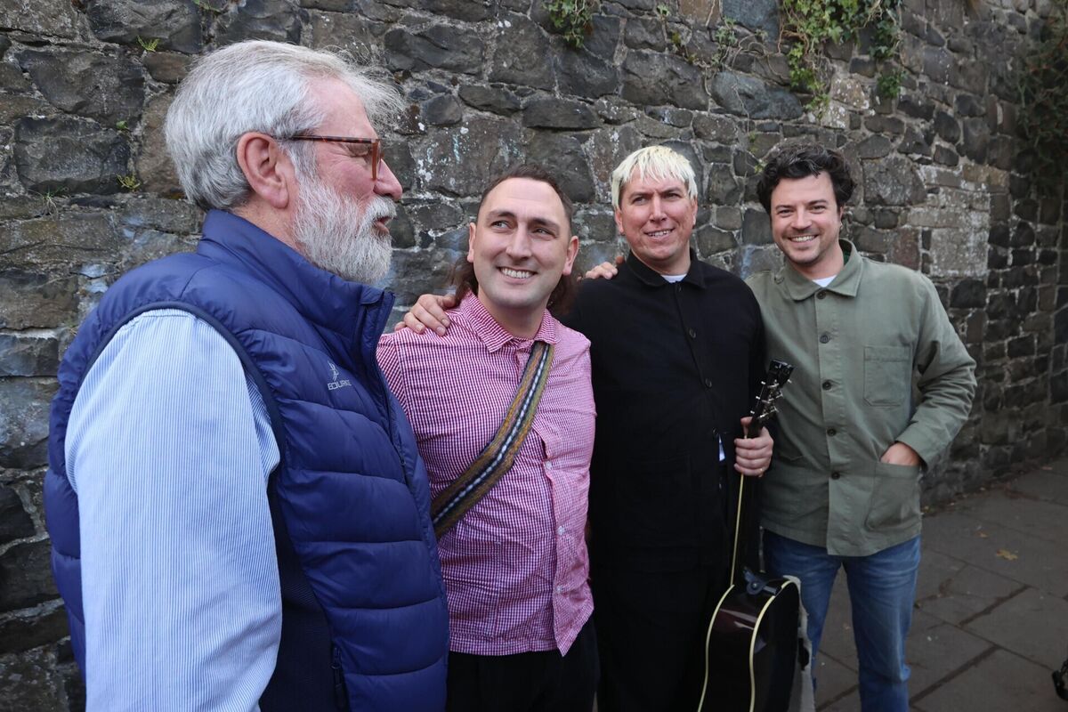 Former Sinn Fein president Gerry Adams (left) talks too The Mary Wallopers on Garvaghy Road, Portadown. Picture: Liam McBurney/PA Wire Former Sinn Fein president Gerry Adams (left) talks too The Mary Wallopers on Garvaghy Road, Portadown. Picture: Liam McBurney/PA Wire