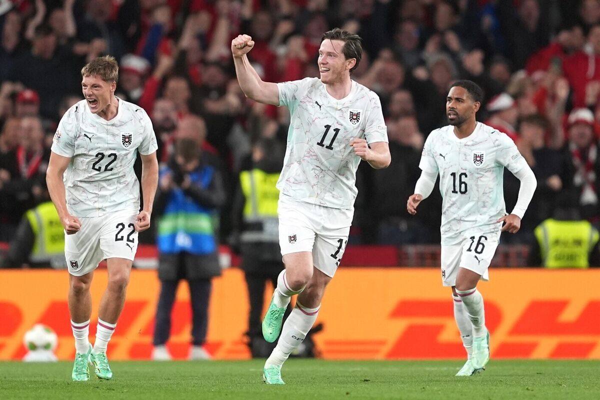 Austria's Michael Gregoritsch smashed in a brilliant free-kick to break Irish hearts. Pic: Brian Lawless/PA