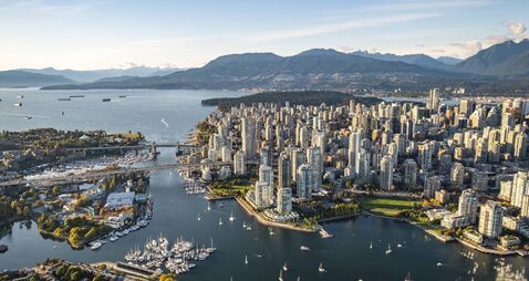 Aerial view of Vancouver
