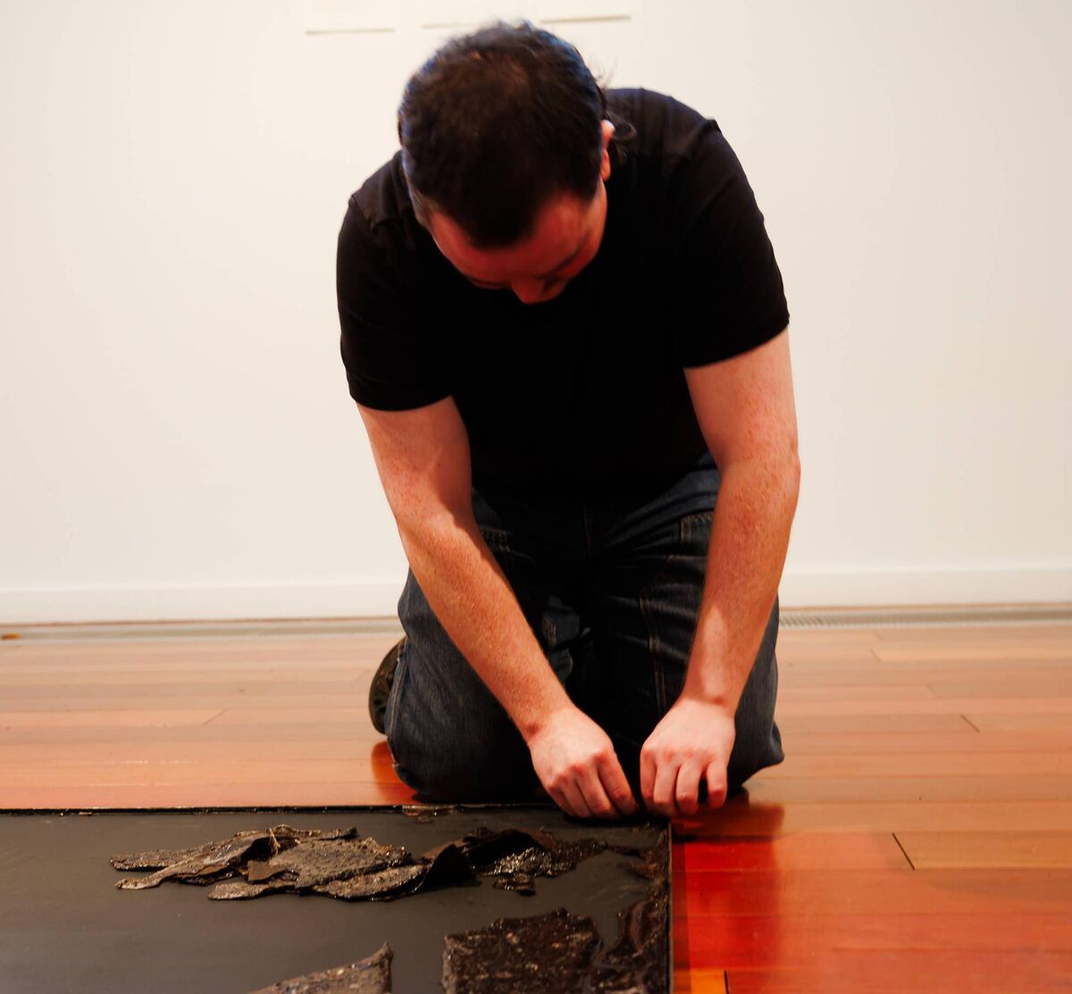 Maitiú MacCárthaigh installing his exhibition at LHQ. Picture: John Beasley Maitiú MacCárthaigh installing his exhibition at LHQ. Picture: John Beasley
