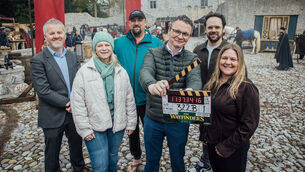 <p>Filming begins on Season 2 of TV drama The Wayfinders in Limerick. On set in Newcastle West, Co Limerick, are Paul C Ryan, Film in Limerick; Jennifer Griffin, producer; Kynan Griffin, producer; culture minister Patrick O’Donovan; Stephen Hall, producer; and Rachael Power, Film in Limerick Picture: Brian Arthur</p> <p>Filming begins on Season 2 of TV drama The Wayfinders in Limerick. On set in Newcastle West, Co Limerick, are Paul C Ryan, Film in Limerick; Jennifer Griffin, producer; Kynan Griffin, producer; culture minister Patrick O’Donovan; Stephen Hall, producer; and Rachael Power, Film in Limerick Picture: Brian Arthur</p>