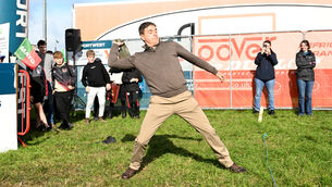 <p> Met Éireann weather forecaster Gerry Murphy makes a welly throw after extensive anlaysis of wind conditions at the Portwest Welly Throwing competition at the National Ploughing Championships last month. Picture: Larry Cummins</p> <p> Met Éireann weather forecaster Gerry Murphy makes a welly throw after extensive anlaysis of wind conditions at the Portwest Welly Throwing competition at the National Ploughing Championships last month. Picture: Larry Cummins</p>