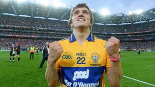 <p>28 September 2013; Clare's Shane O'Donnell celebrates after his side's victory. GAA Hurling All-Ireland Senior Championship Final Replay, Cork v Clare, Croke Park, Dublin. Picture credit: David Maher / SPORTSFILE</p> <p>28 September 2013; Clare's Shane O'Donnell celebrates after his side's victory. GAA Hurling All-Ireland Senior Championship Final Replay, Cork v Clare, Croke Park, Dublin. Picture credit: David Maher / SPORTSFILE</p>