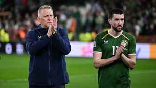 <p>Republic of Ireland head coach Heimir Hallgrimsson, left, and Finn Azaz. Pic: Stephen McCarthy/Sportsfile</p> <p>Republic of Ireland head coach Heimir Hallgrimsson, left, and Finn Azaz. Pic: Stephen McCarthy/Sportsfile</p>