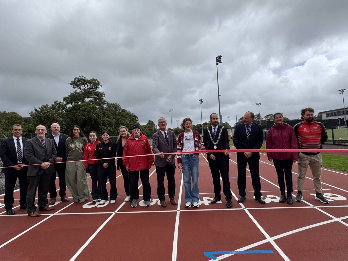 Sonia O'Sullivan at the reopening of the UCC Mardyke track