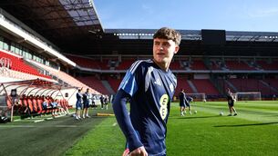 <p>Ceadach O’Neill came off the bench to make his fourth Northern Ireland appearance, ending any discussion of a possible switch to the Republic of Ireland. Pic: ©INPHO/Presseye/William Cherry.</p>