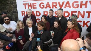 <p>Sinn Féin's Mary Lou McDonald and Michelle O'Neill attend a community event in support of the Garvaghy Road residents in the Drumcree parade dispute. Picture: Mark Marlow/PA Wire</p> <p>Sinn Féin's Mary Lou McDonald and Michelle O'Neill attend a community event in support of the Garvaghy Road residents in the Drumcree parade dispute. Picture: Mark Marlow/PA Wire</p>