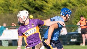 <p>St Catherine' Sean O'Donoghue and Barryroe's Jerome O'Brien take their eyes off the sliotar during the PJHC semi final match in Ballymah. Pic: Howard Crowdy,</p> <p>St Catherine' Sean O'Donoghue and Barryroe's Jerome O'Brien take their eyes off the sliotar during the PJHC semi final match in Ballymah. Pic: Howard Crowdy,</p>