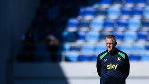 <p>Head coach Heimir Hallgrímsson during a Republic of Ireland training session at the TSC Arena in Bačka Topola, Serbia. Photo by Stephen McCarthy/Sportsfile</p> <p>Head coach Heimir Hallgrímsson during a Republic of Ireland training session at the TSC Arena in Bačka Topola, Serbia. Photo by Stephen McCarthy/Sportsfile</p>