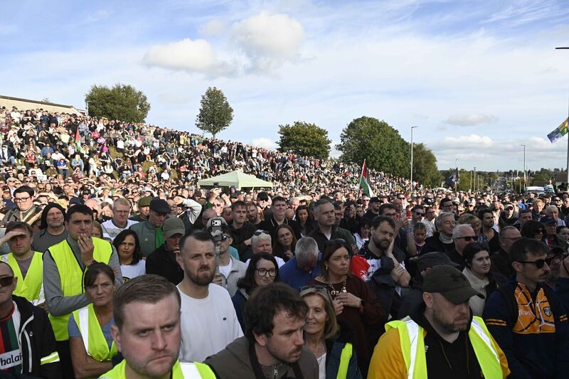 People attend a community event in support of the Garvaghy Road residents in the Drumcree parade dispute. Picture: Mark Marlow/PA Wire People attend a community event in support of the Garvaghy Road residents in the Drumcree parade dispute. Picture: Mark Marlow/PA Wire