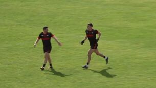 <p>Seanie O'Shea celebrates his goal for Kenmare Shamrocks. Screenshot via Clubber</p> <p>Seanie O'Shea celebrates his goal for Kenmare Shamrocks. Screenshot via Clubber</p>