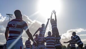 <p>A view of a line out during Nenagh Ormond vs Old Belvedere. Pic: Dan Clohessy/Inpho</p> <p>A view of a line out during Nenagh Ormond vs Old Belvedere. Pic: Dan Clohessy/Inpho</p>