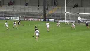 <p>Eddie Healy scored two goals for North Kerry in their Kerry SFC victory over Na Gaeil. Pic: Clubber TV</p>