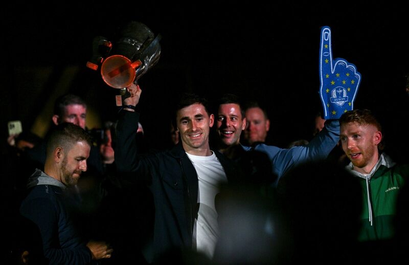 Limerick hurler Barry Nash with the Liam MacCarthy trophy during the Ryder Cup Live at the Castle event at King John's Castle in Limerick. Picture: Seb Daly/Sportsfile Limerick hurler Barry Nash with the Liam MacCarthy trophy during the Ryder Cup Live at the Castle event at King John's Castle in Limerick. Picture: Seb Daly/Sportsfile
