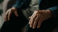 Hand of elderly.