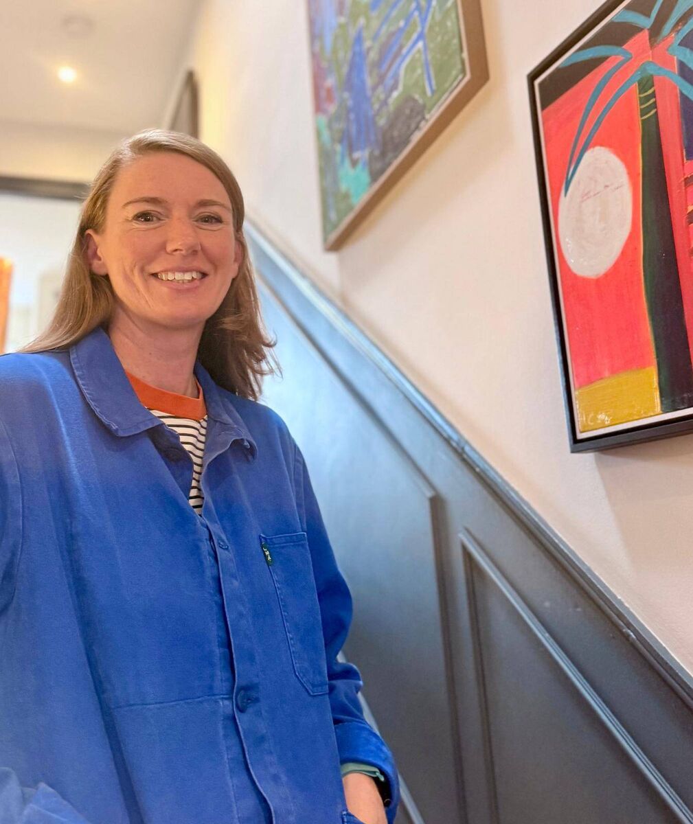 Rachel Earley at her art-filled home. Rachel Earley at her art-filled home.