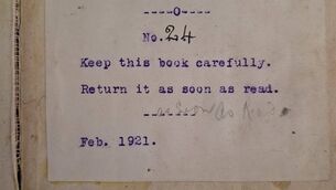 <p>The copy of None Other Gods by Robert Hugh Benson was 105 years overdue. </p> <p>The copy of None Other Gods by Robert Hugh Benson was 105 years overdue. </p>