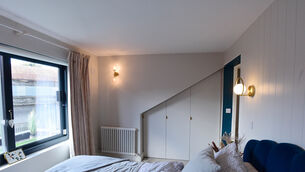 <p> Storage in the bedroom of Jen Sheahan's home in Rathmines. 	Picture: Moya Nolan</p>