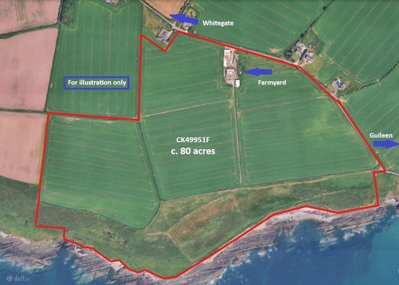 Marked aerial image of the farm. Marked aerial image of the farm.