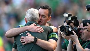 <p>Limerick manager John Kiely celebrates with selector Paul Kinnerk after the GAA Hurling All-Ireland Senior Championship Final match between Galway and Limerick at Croke Park in Dublin. Photo by Ray McManus/Sportsfile</p> <p>Limerick manager John Kiely celebrates with selector Paul Kinnerk after the GAA Hurling All-Ireland Senior Championship Final match between Galway and Limerick at Croke Park in Dublin. Photo by Ray McManus/Sportsfile</p>