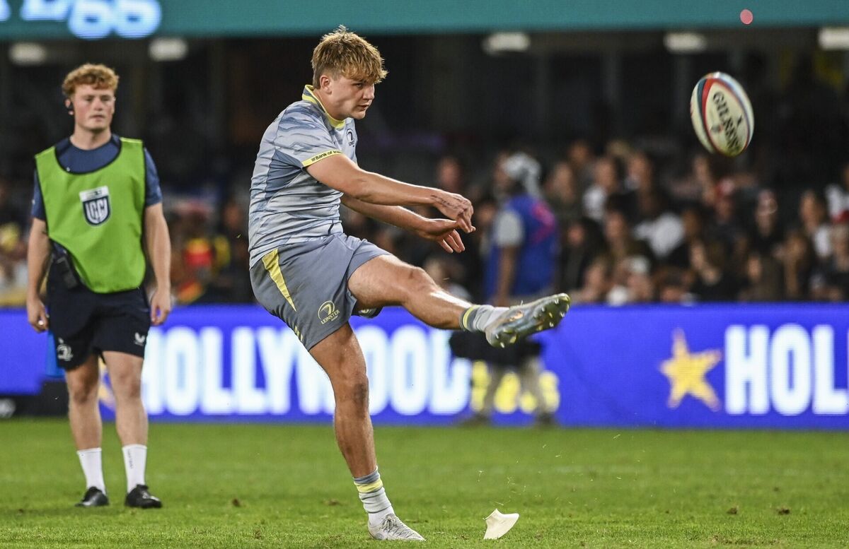 Leinster out-half Caspar Gabriel has 'got a great attitude to the game, he doesn't get flustered by mistakes'. Pic: ©INPHO/SteveHaagSports/Darren Stewart Leinster out-half Caspar Gabriel has 'got a great attitude to the game, he doesn't get flustered by mistakes'. Pic: ©INPHO/SteveHaagSports/Darren Stewart