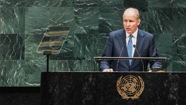 <p>Taoiseach Micheál Martin told the United Nations General Assembly on September 24 that when the 'full truth' of what happened in Gaza is revealed 'it will shame the world'. Picture: Ryan Murphy/Getty</p>