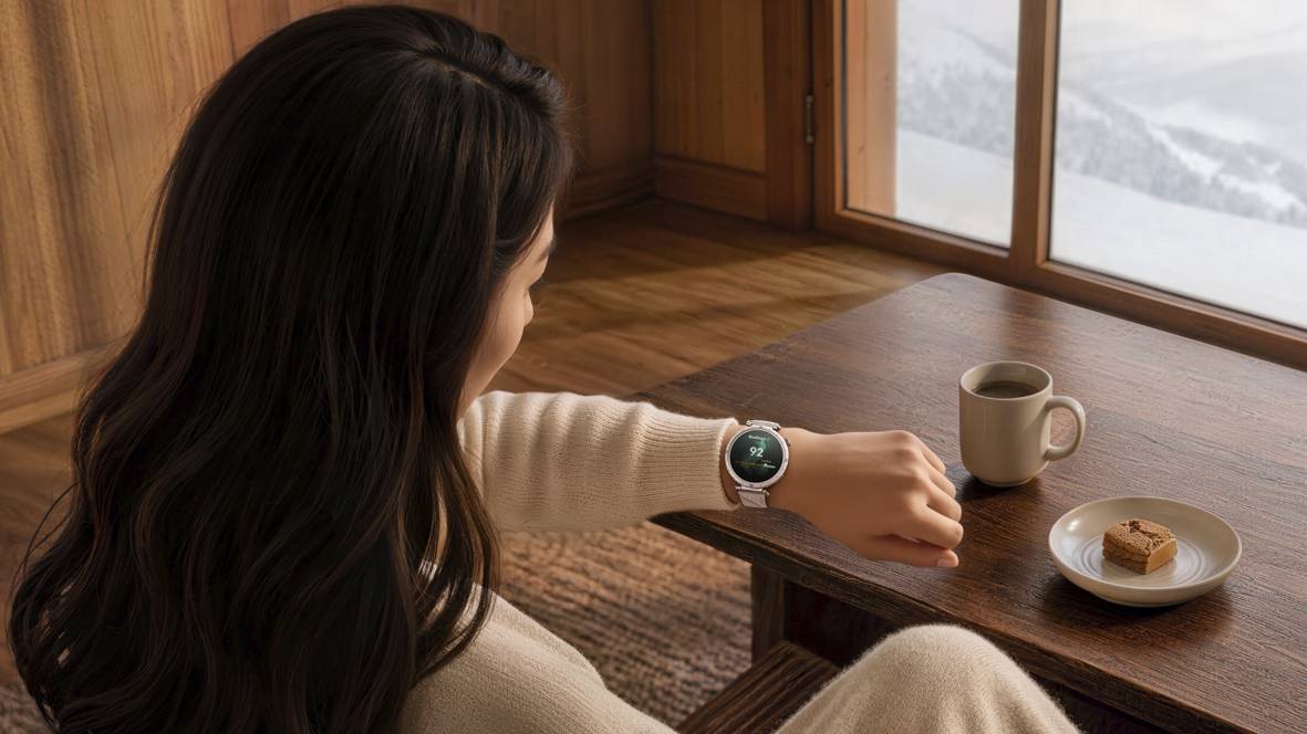 The Huawei GT 7 Pro has a stylish metal casing with a high-quality feel that sits well on the wrist. Picture: Huawei 